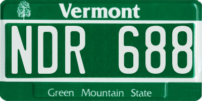 VT license plate NDR688