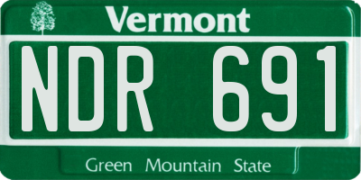 VT license plate NDR691