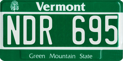 VT license plate NDR695