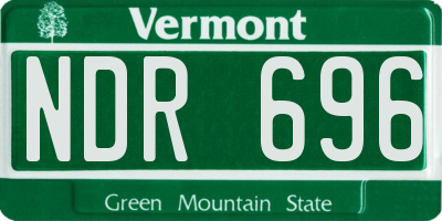 VT license plate NDR696