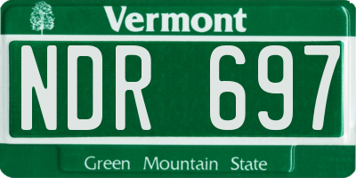 VT license plate NDR697