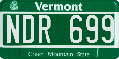 VT license plate NDR699