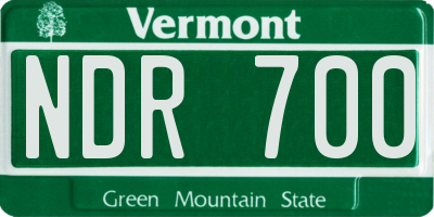 VT license plate NDR700