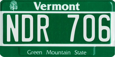 VT license plate NDR706