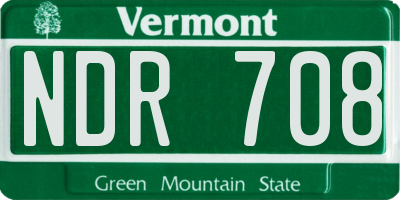 VT license plate NDR708