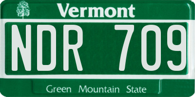 VT license plate NDR709
