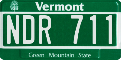 VT license plate NDR711