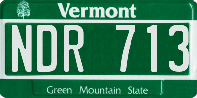 VT license plate NDR713