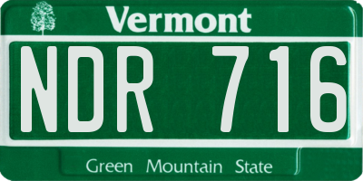 VT license plate NDR716