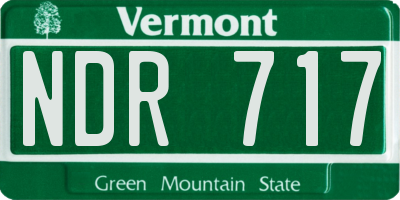 VT license plate NDR717