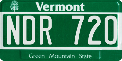 VT license plate NDR720
