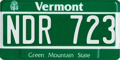 VT license plate NDR723