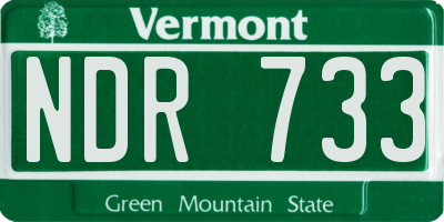 VT license plate NDR733