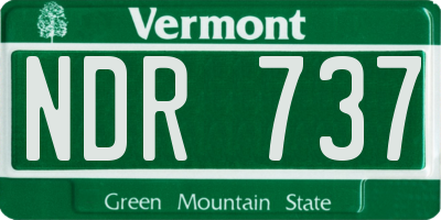 VT license plate NDR737