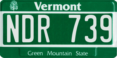 VT license plate NDR739