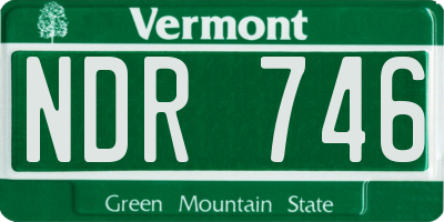 VT license plate NDR746