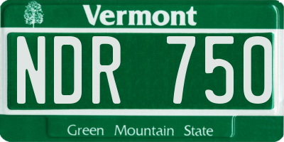 VT license plate NDR750