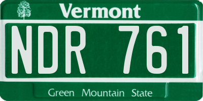VT license plate NDR761