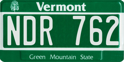 VT license plate NDR762