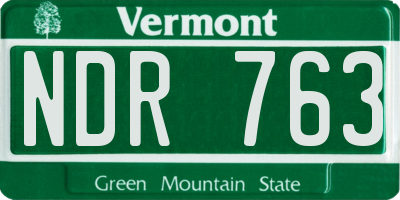 VT license plate NDR763
