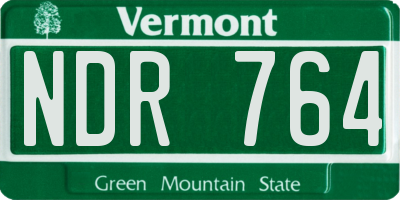 VT license plate NDR764