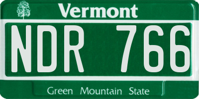 VT license plate NDR766