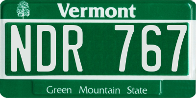 VT license plate NDR767