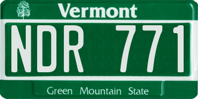 VT license plate NDR771