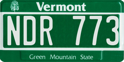 VT license plate NDR773