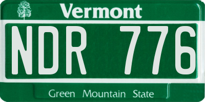 VT license plate NDR776