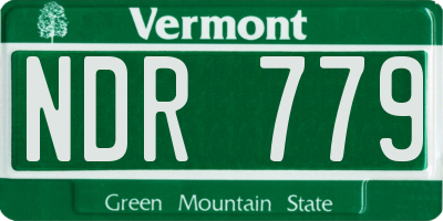 VT license plate NDR779