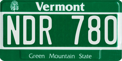 VT license plate NDR780