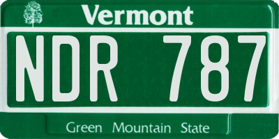VT license plate NDR787