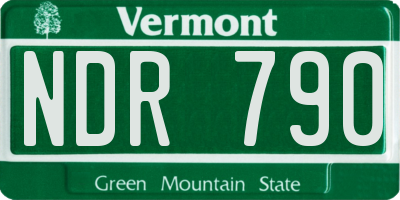 VT license plate NDR790
