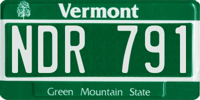 VT license plate NDR791