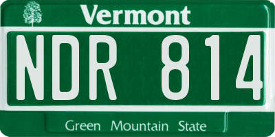 VT license plate NDR814