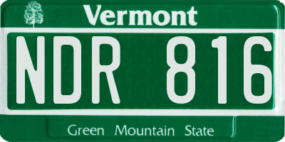 VT license plate NDR816