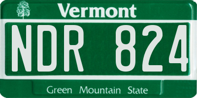 VT license plate NDR824