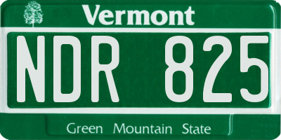 VT license plate NDR825