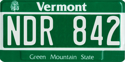 VT license plate NDR842