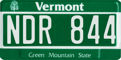 VT license plate NDR844