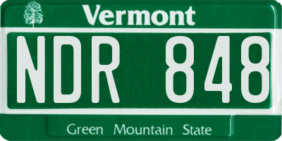 VT license plate NDR848
