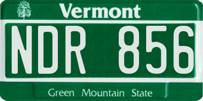 VT license plate NDR856