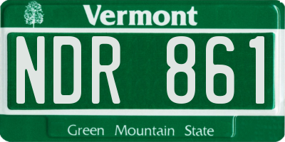 VT license plate NDR861