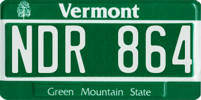 VT license plate NDR864