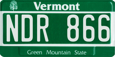 VT license plate NDR866