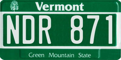 VT license plate NDR871