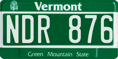 VT license plate NDR876