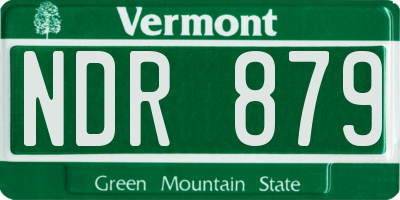 VT license plate NDR879