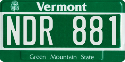 VT license plate NDR881